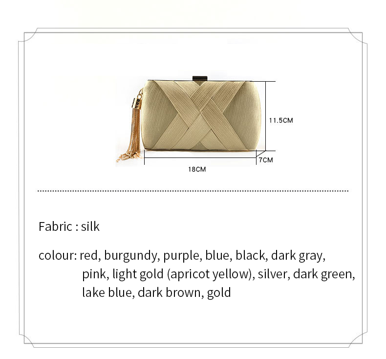Women's Luxury Tassel Envelope Satchels for Evening Events Bridal Ladies Party Purse