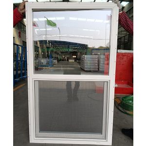 Slimline UPVC Single Hung Window With Custom Made Glass