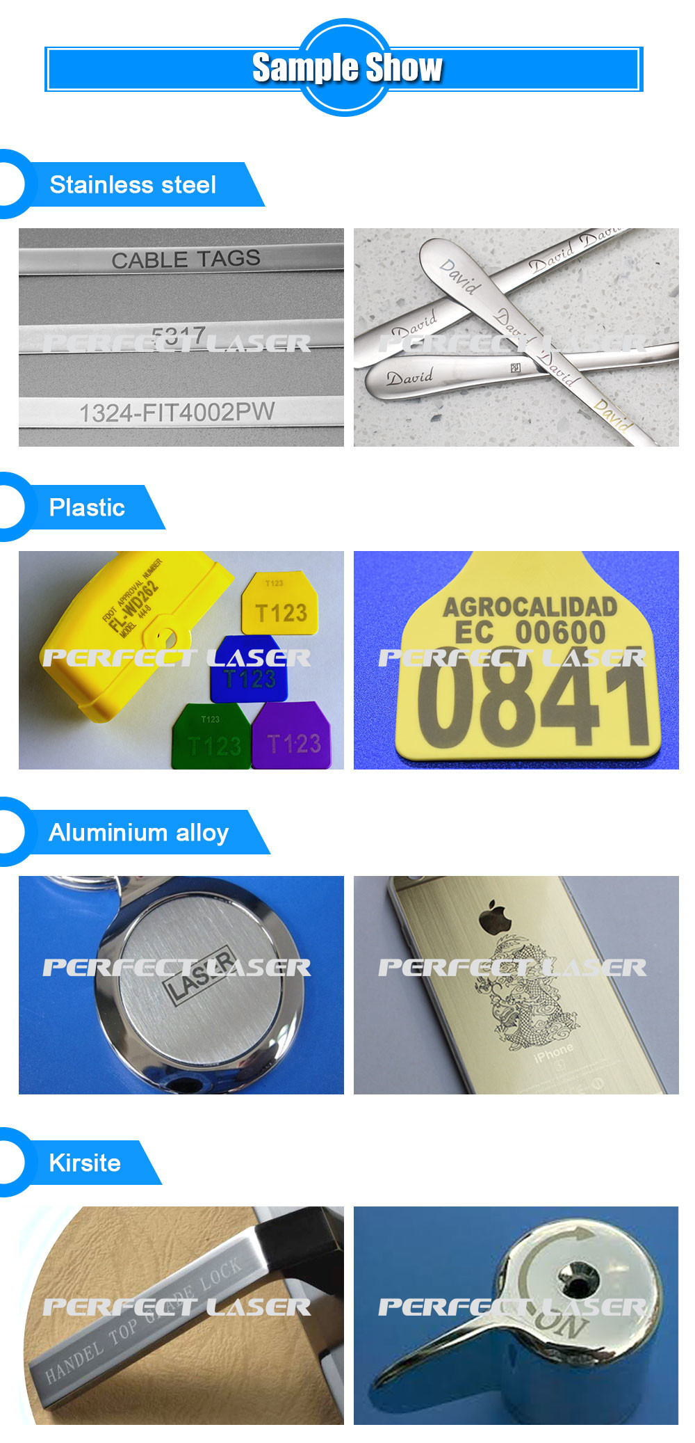 8000mm/S Gold Laser Marking Machine For Metal SS Brass Iron PVC PP Plastic