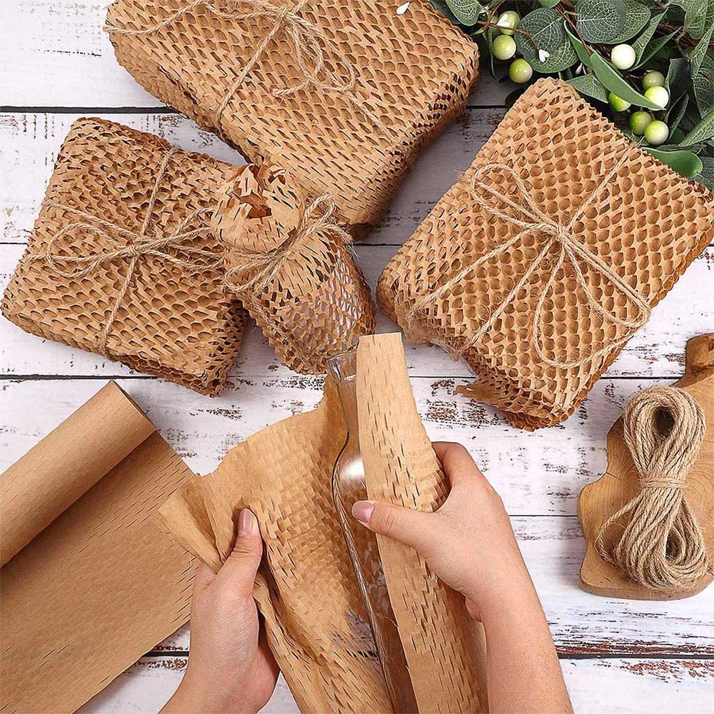 Uncoated Rectangle 50CM*100M Custom Wrap Paper Roll Eco Friendly