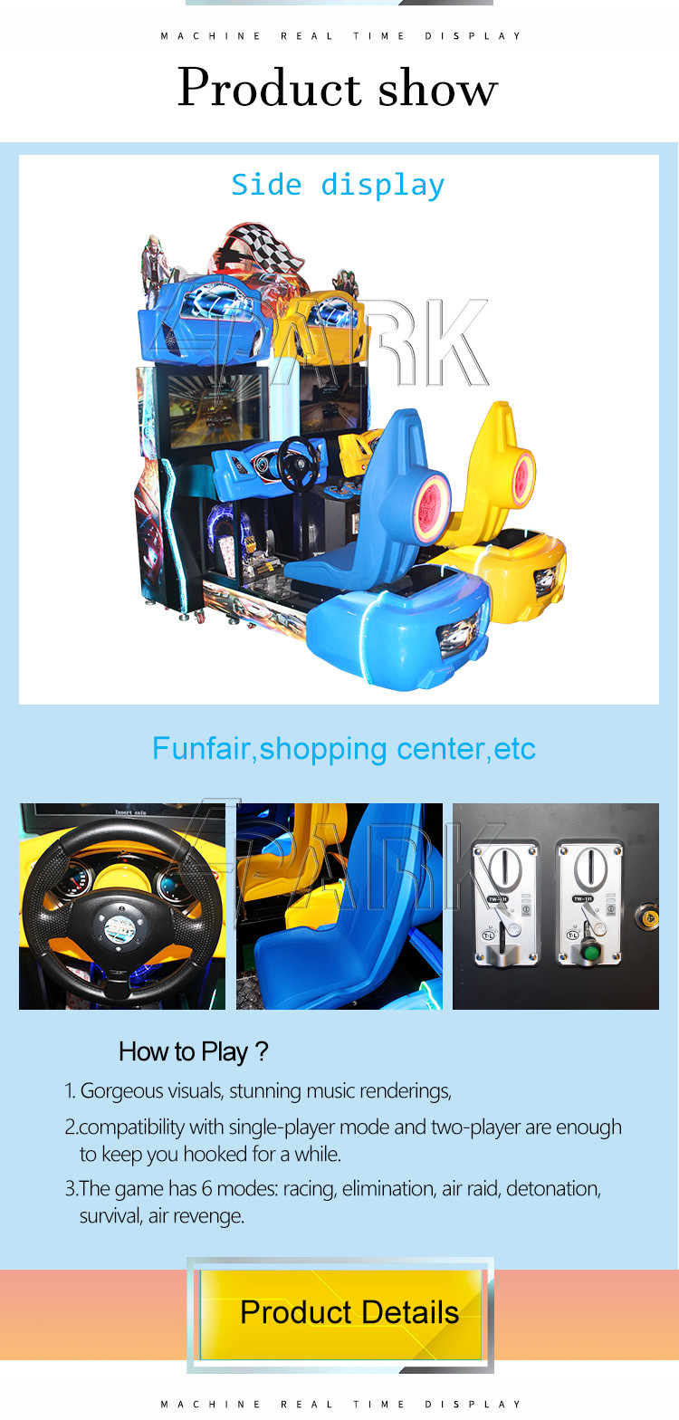 Split Second Coin Operated Car Racing Game Machine Entertainment Driving Simulator
