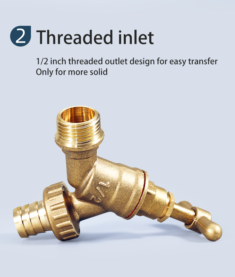 Umetass 1/2" Brass Valve Sand-cast Water Taps Horse Head Tap for Polished Faucet Mount