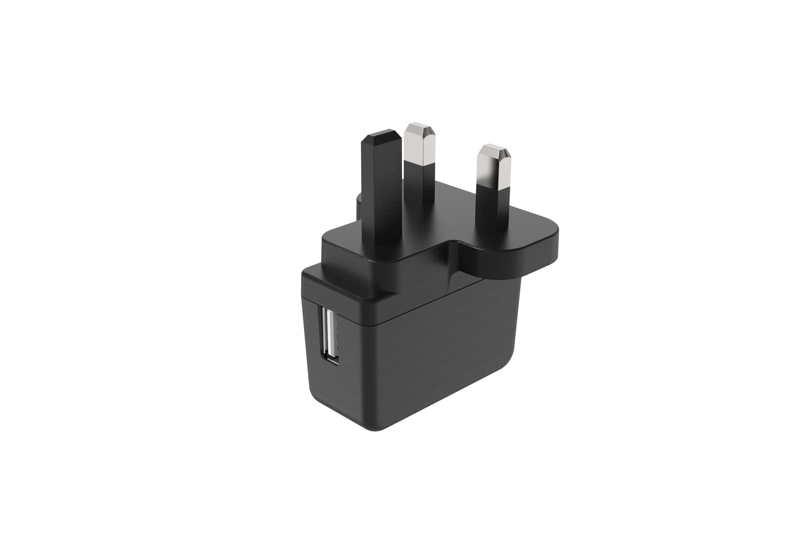 Black 23g 5V 1A USB Wall Charger With Over Voltage Protection