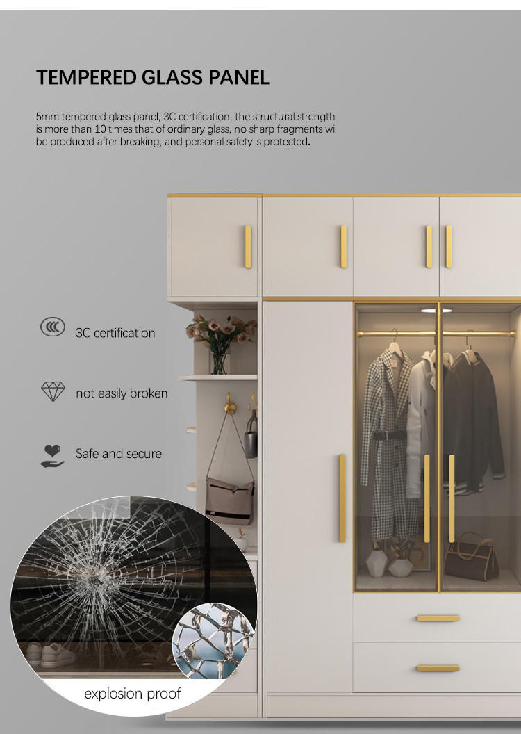 Multispace Bedroom Storage Wardrobe With Mirror Hinged Door