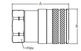 BSPP 316 Stainless Steel Flat Face Hydraulic Coupler