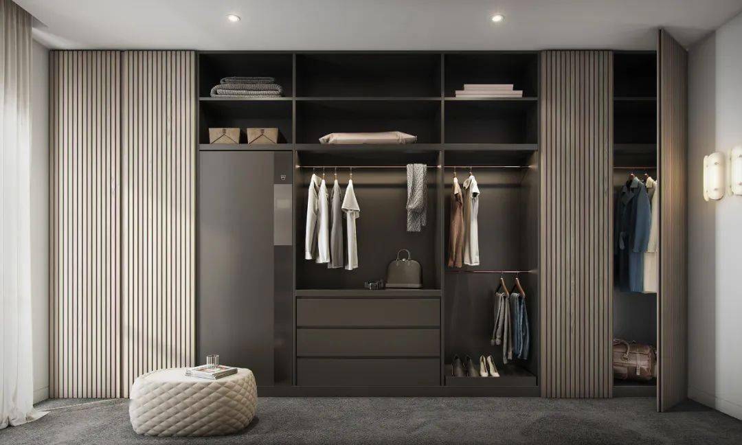 Modern Wood Melamine Bedroom Cabinets Walk in Closet System for Luxury Living Spaces