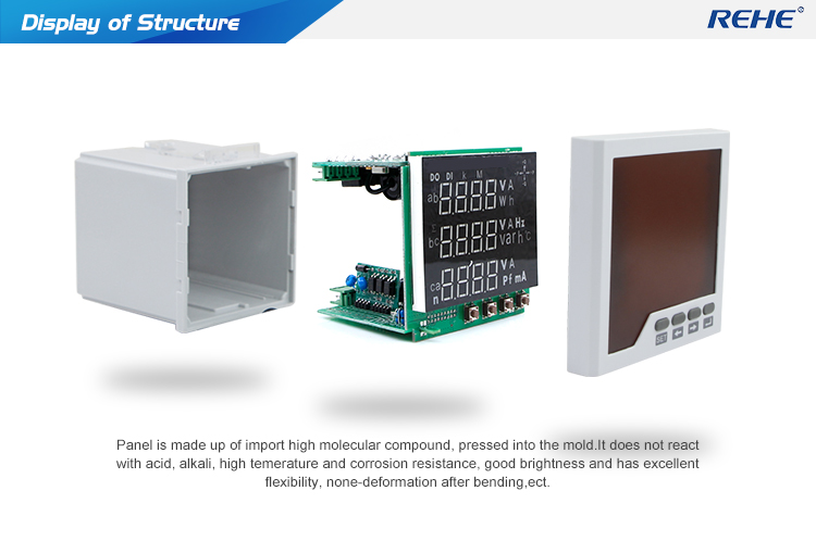High quality 96*96mm True RMS Three Phase Digital LED Display Full-Screen Multi-function Meter