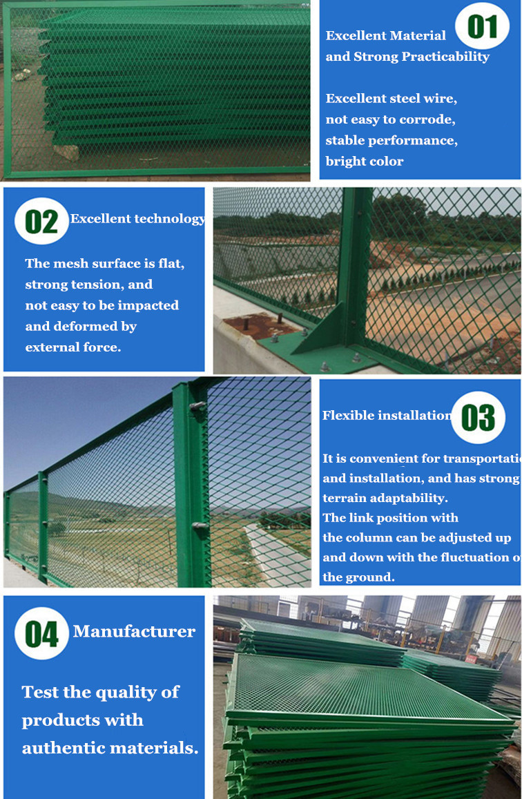 RAL6005 2400mm Anti Climb Security Fencing Powder Coated Steel Mesh