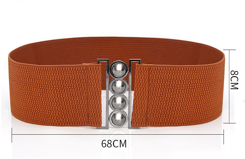 Four Ring White Dress Belt Womens 60cm Invisible Buckleless Belt