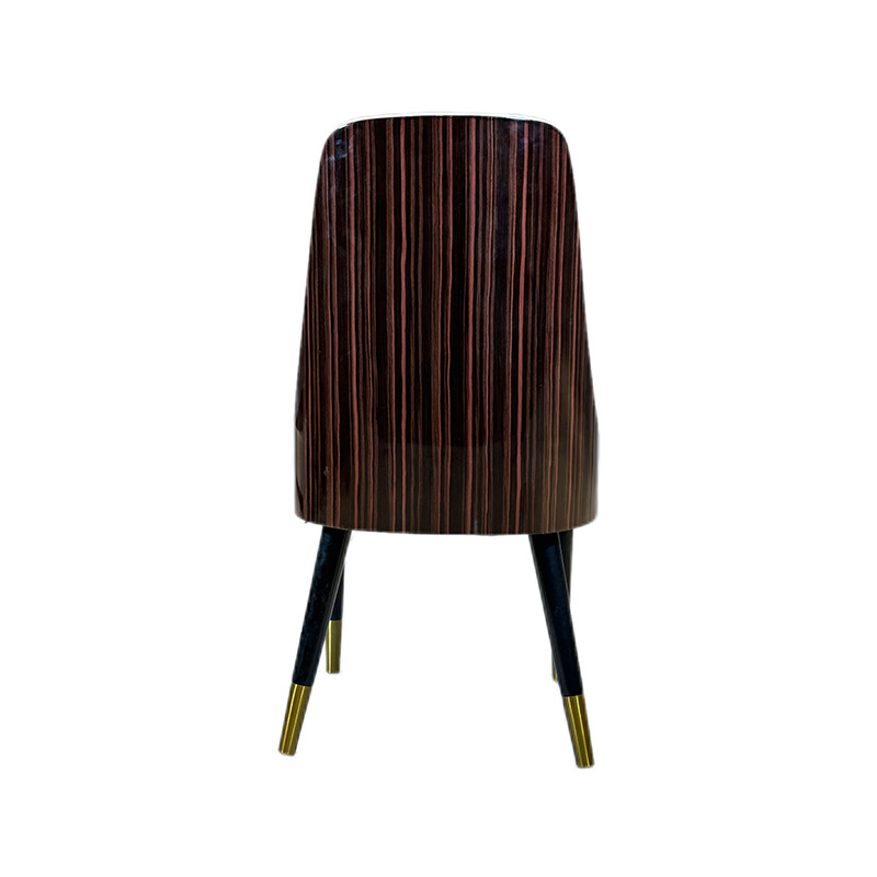 Customized Dining Room Luxury Leather Wood Chair Solid Wood Hotel Furniture Restaurant