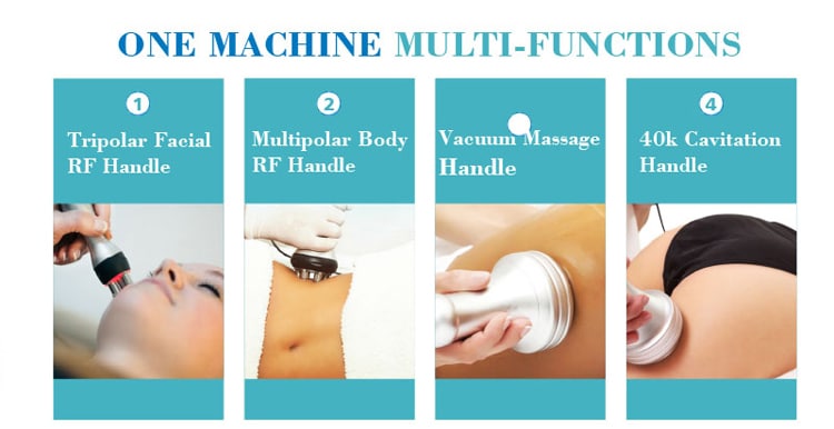 100 w 40 K focused Multi-polar & mono-polar rf combined machine for skin-lifting and body slimming foe beauty spa