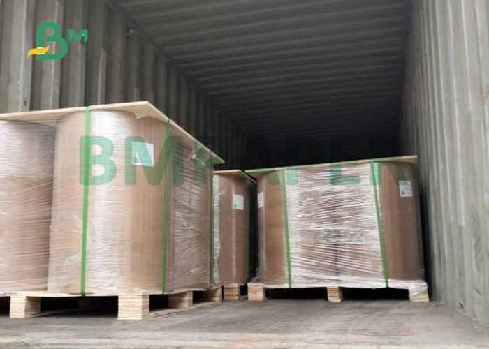 Semi - gloss 55gsm Thermal Jumbo Roll Paper For Cash Register 565mm x 6000m