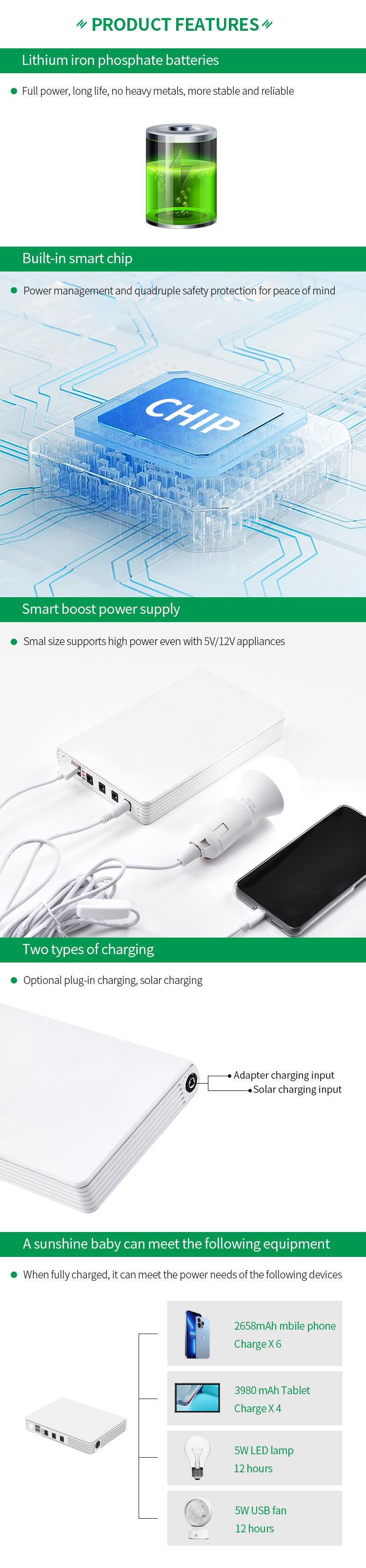 Outdoor 64Wh Portable Power Station Supply For Camping