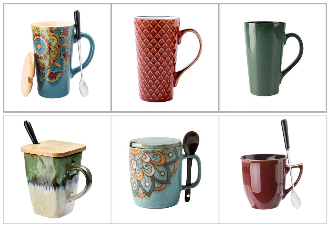 Customized LOGO Ceramic Anniversary Gift Mugs For Coffee Tea