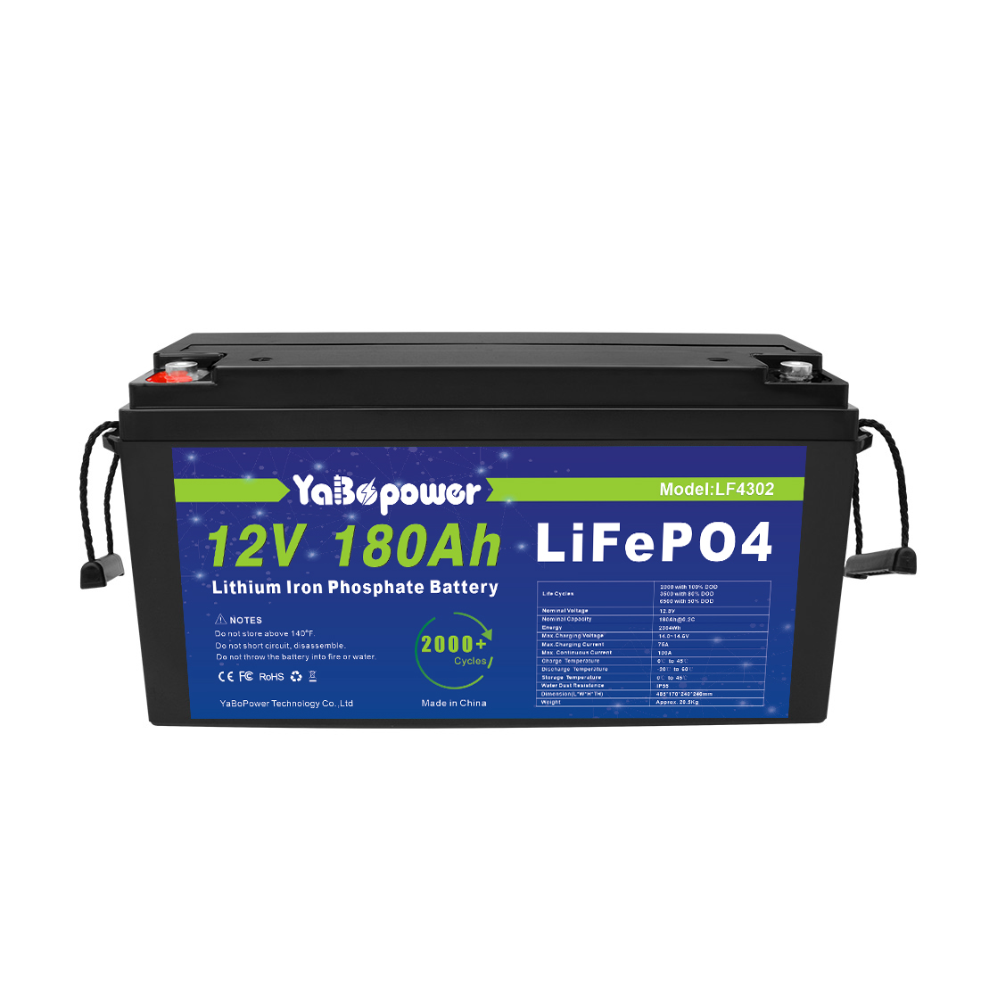 High-Standard Certification and Guaranteed Quality Lifepo4 12v180Ah Lithium ion Battery For Hybrid system
