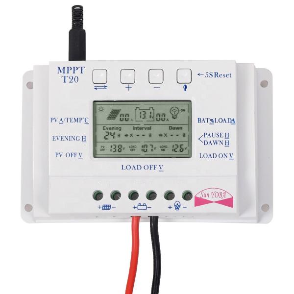 Quality LCD Solar Charge Controller 12V 24V Solar Panel Batteries Charge Regulator MPPT Solar Controller for sale