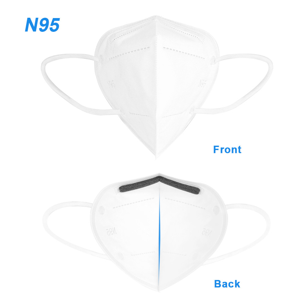 Anti Dust Safety Mouth Cover Disposable Respirator Face Mask , In Stock N95 Face Mask Protection