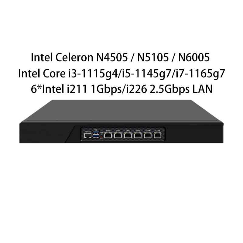  Zynshield 1U Rackmount Firewall OPNsense PfSense OpenWRT N5105 i3i5i7 11th 6 Intel 2.5G LAN Manufactures