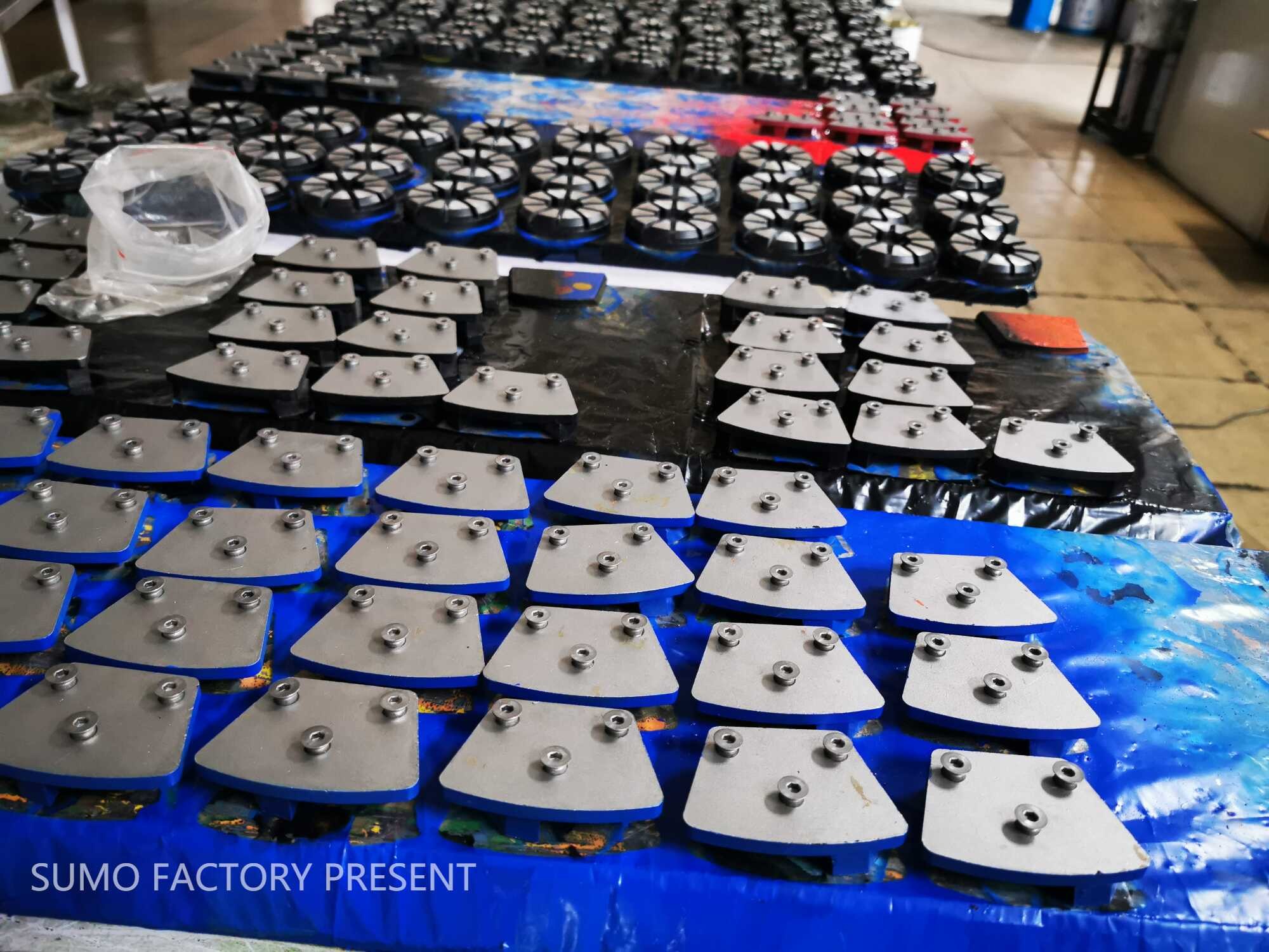 SASE Trapezoid 1/2PCD Magnetic Connection Diamond Grinding Shoes fast change