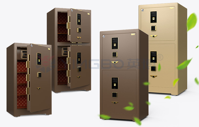 Solid Steel Fingerprint Commercial Safe Box Bank Grade Biometric H1280mm