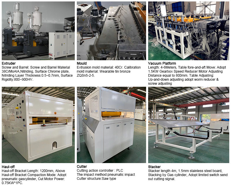 132kw 600kg/H Pvc Ceiling Panel Extrusion Line PVC Floor Plastic Tile Production Line