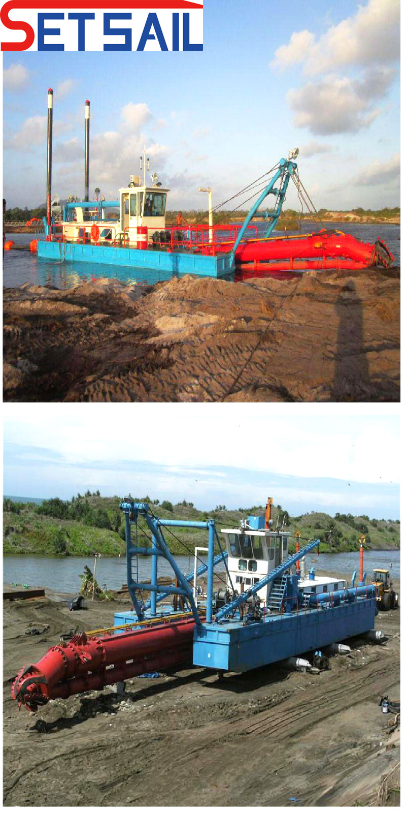 Siemens PLC Diesel Cutter Suction Dredger for River Sand