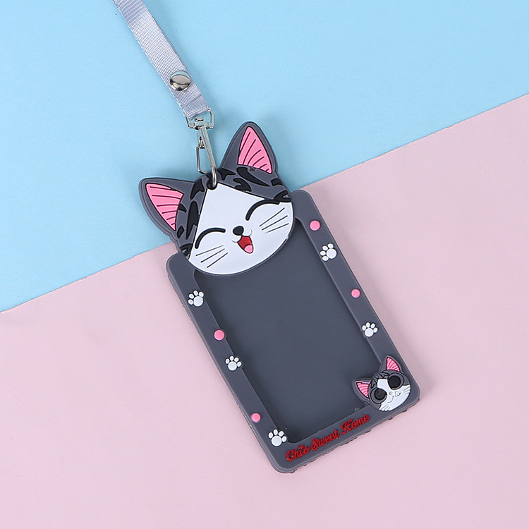 Non-Toxic Silicone ID Badge Holder for Office School ID Credit Cards Proximity Key Cards License