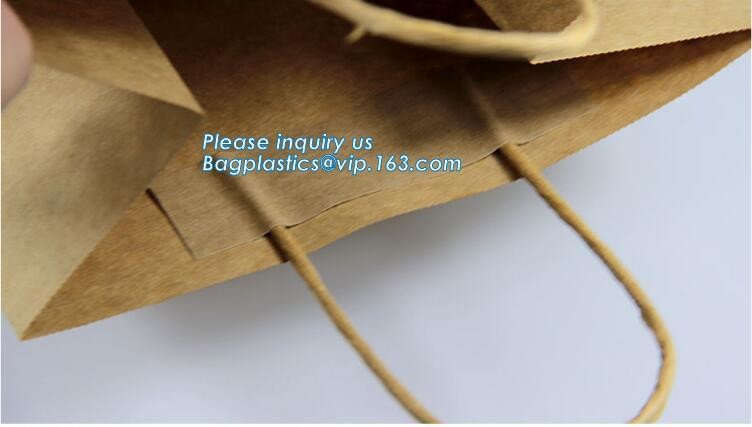 Flower carrier bag with different color customized pot plants kraft paper bag with handle,stamping logo fancy paper flow