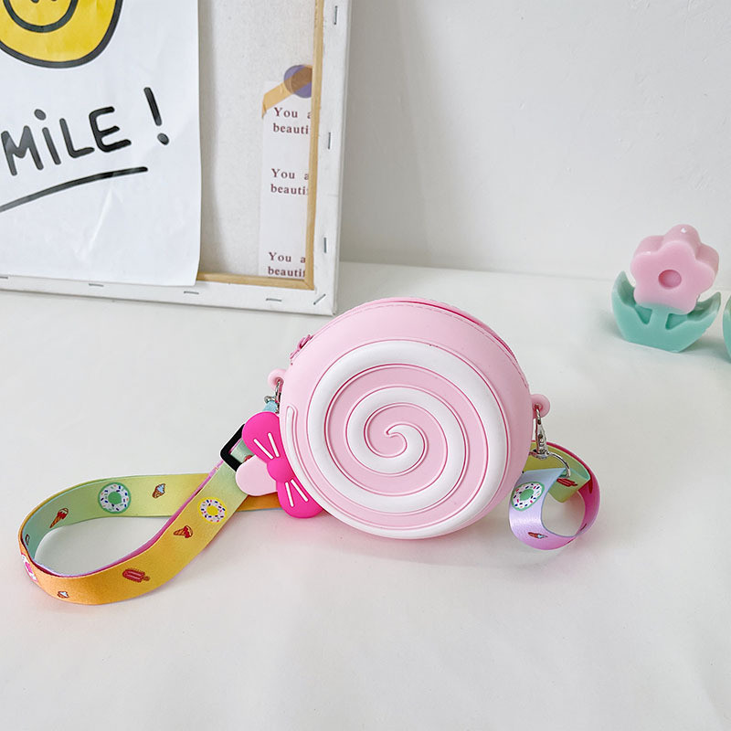 Lolipop Silicone Round Pencil Case For Stationery Supplie Pencil Pouch School Supplies Makeup Bag Storaoge Container