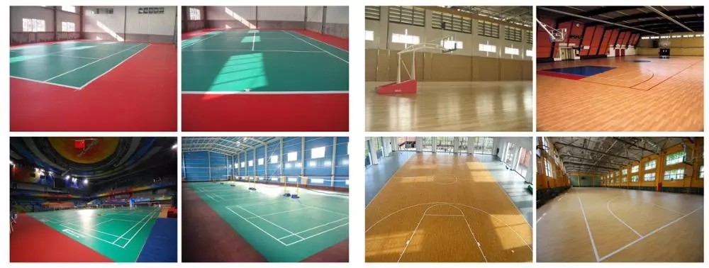 Professional PVC Sheet Floor Sport For Badminton Non Slip Wear Resistant