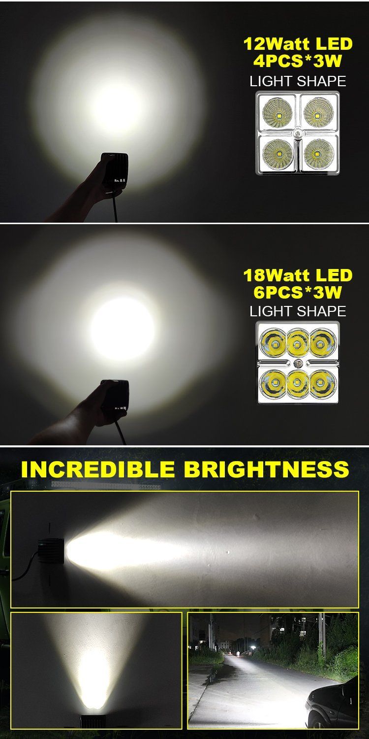 4PCS 12W High Power Flush Mount LED Work Light China