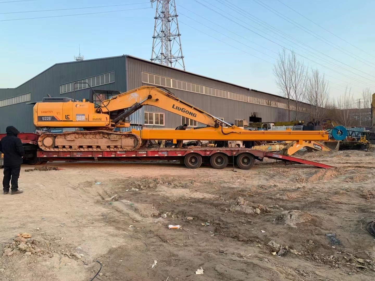 Orange Yellow Blue Customized Telescopic Dipper Arm 14-16m for Construction