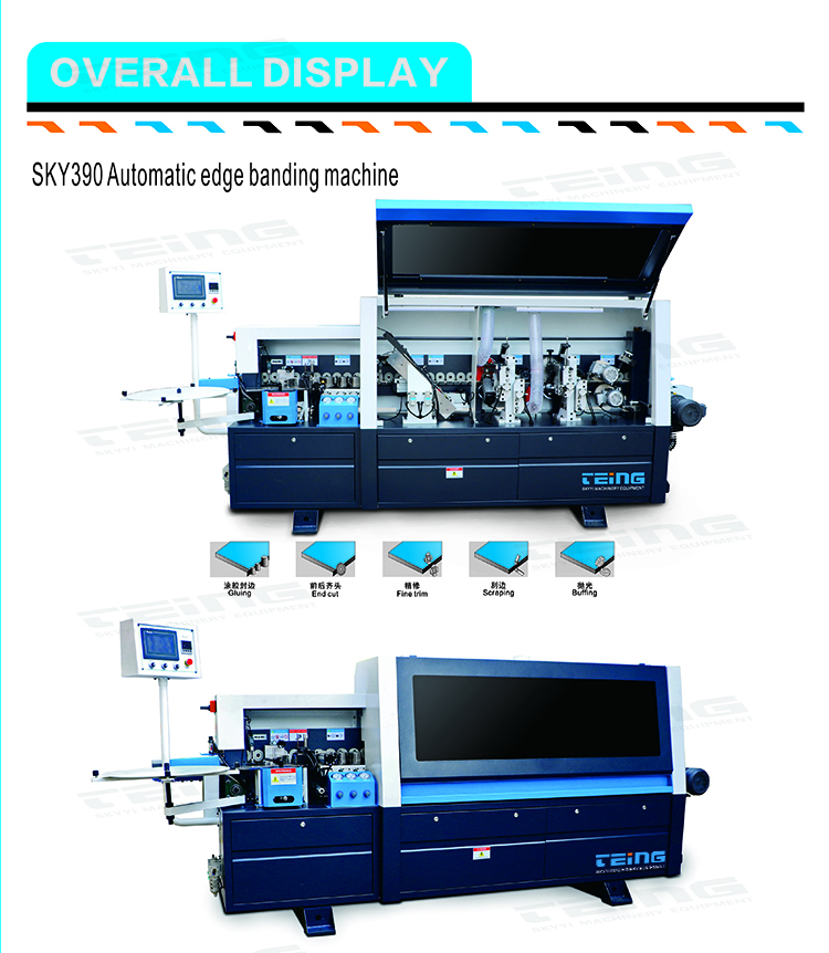 Video Technical Support Automatic Edge Banding Machine for MDF Woodworking SKY390