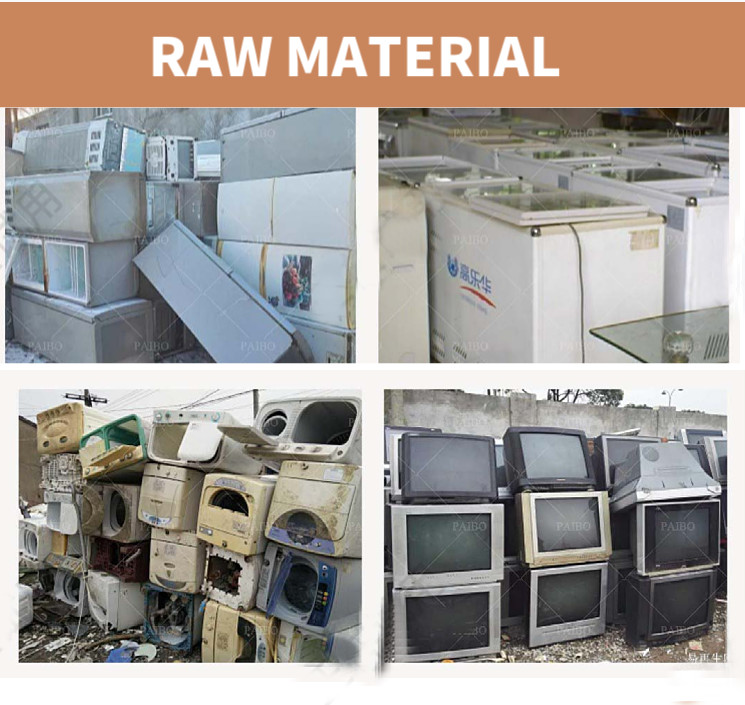 600KG/H Fridge Crush Recycling Machine and Shredder for Electronic Waste Crushing Line