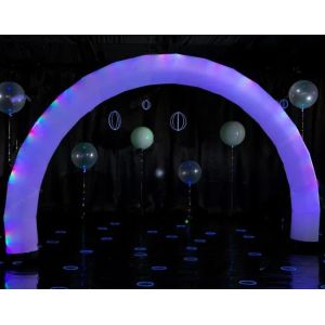 inflatable outdoor white color arch with RGB led lights for event advertising