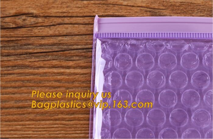 air mail metallic holographi rose gold bubble padded mailer / Zip lockkk bubble bag/ slider bubble bag,Holographic Factory