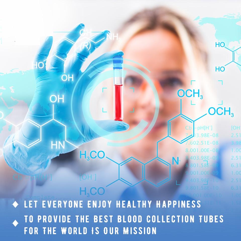 Blue Top 3.2% PT Blood Tube Sodium Citrate 1:9 Blood Collection Test CE ISO 13485
