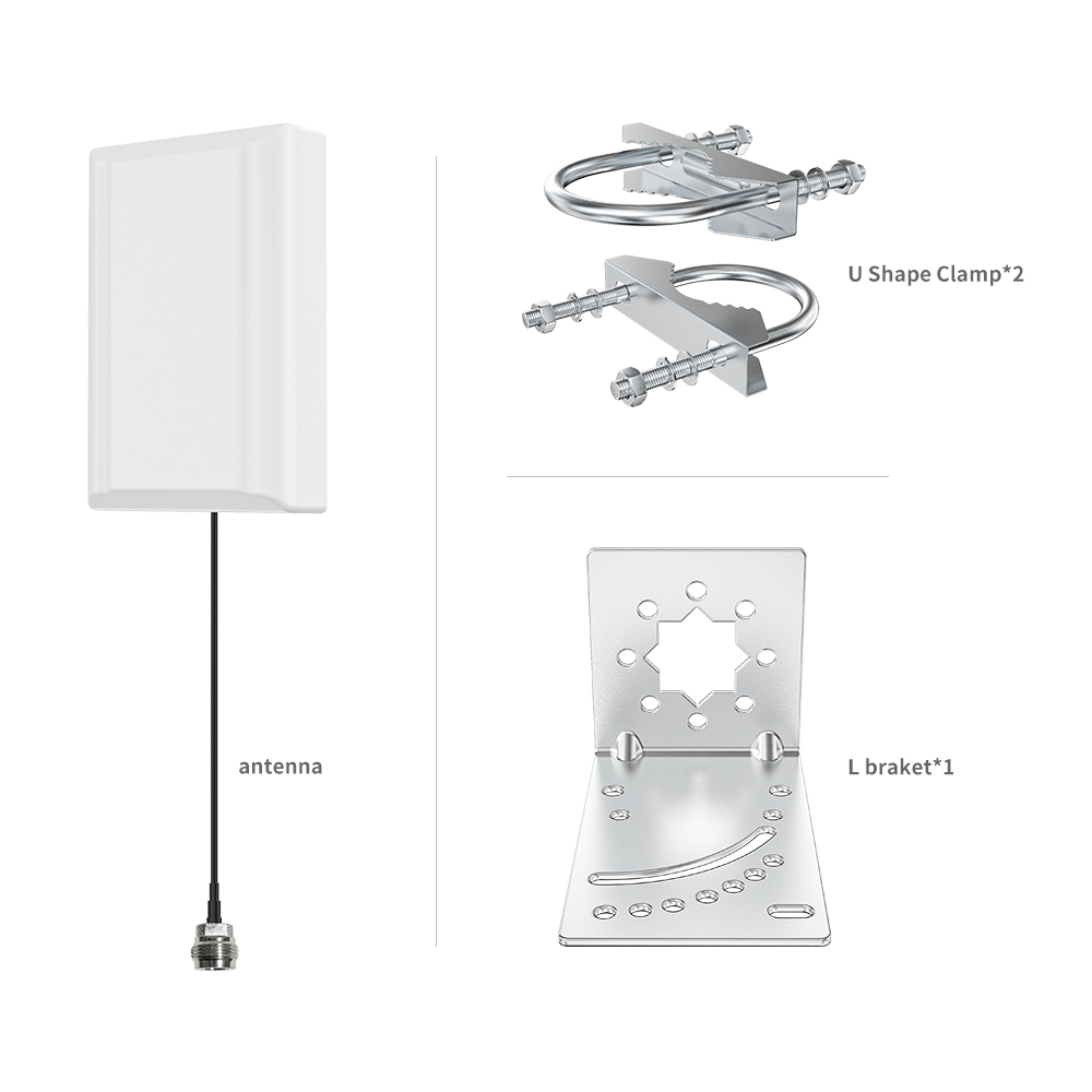 Vertical Polarization 15dBi VHF Panel Antenna for DVB-S Receiver and Android Smart TV Box