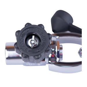 Yoke Filler Valve with purge for Scuba Diving Inlet 1/4NPT, Outlet CGA850 Yoke,