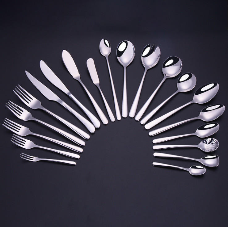 Elegant Design Stainless Steel Cutlery High-Grade Banquet Tableware Flatware Kitchen Household