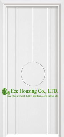 40mm Thickness White Color Timber Veneer Wood Door With Lever Handle, House Wood