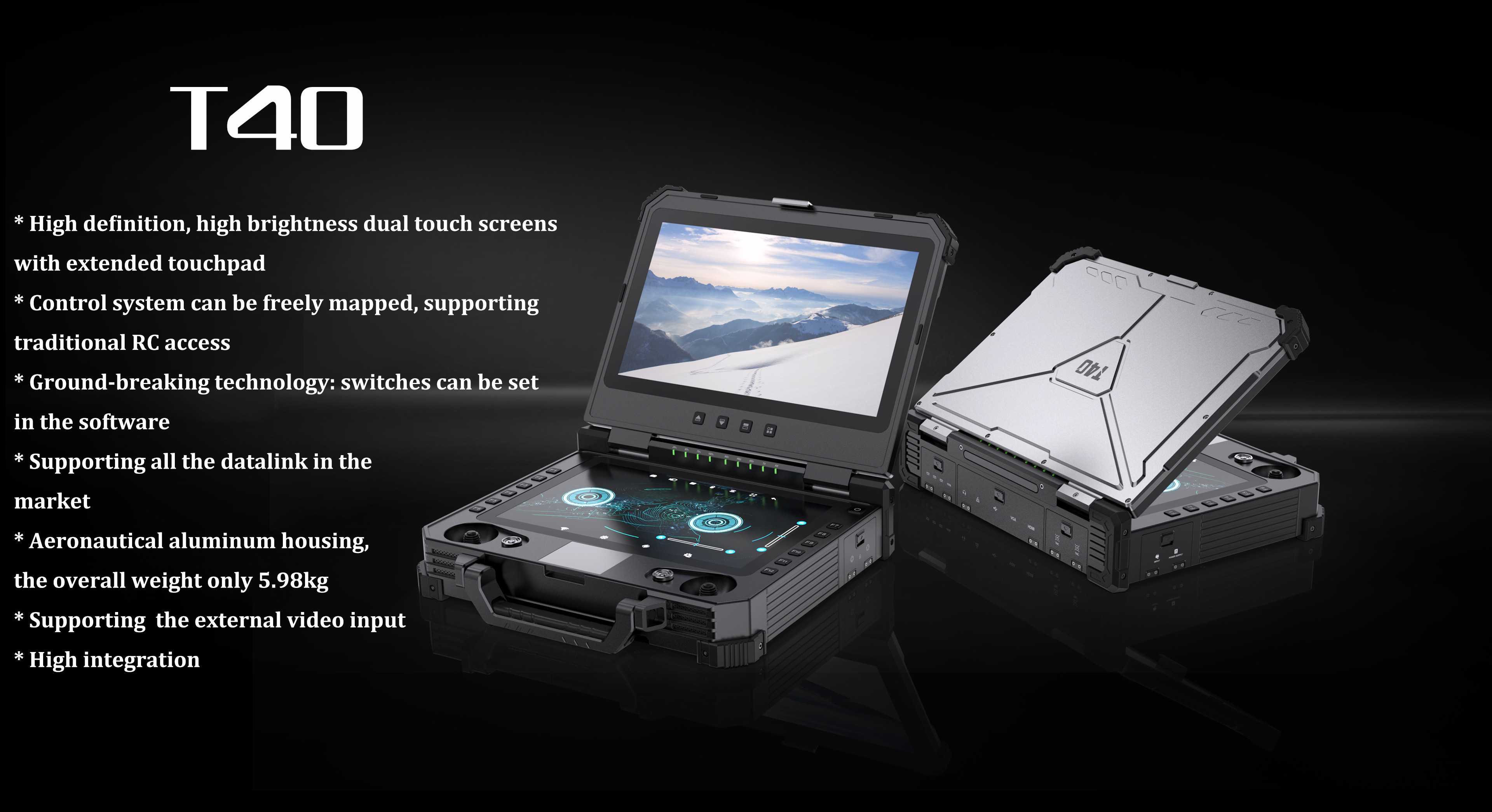 UGV USV Drone Ground Control Station , Ground Control System For Drone 5.98kg