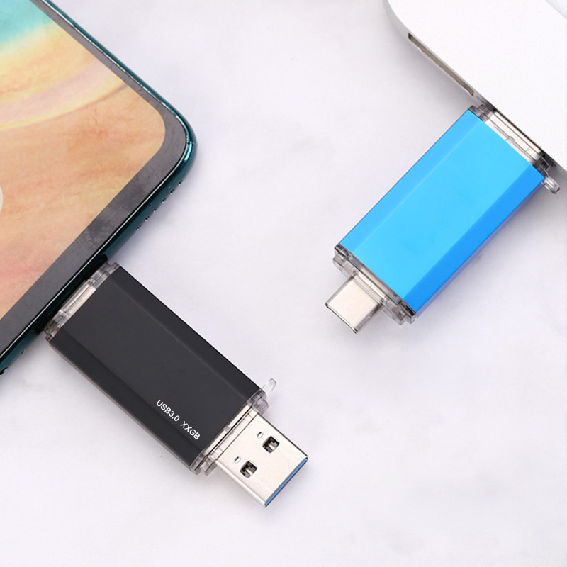 2.0 3.0 Metal Usb Stick Otg Android 256GB 512GB 30MB/S Print Logo