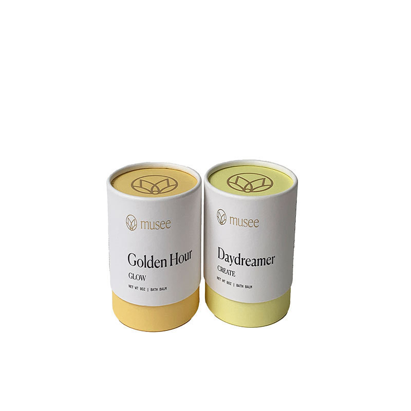 Custom Matt Lamination Salt And Sugar Food Products Paper Tube Packaging With Foil Stamp And Logo Design