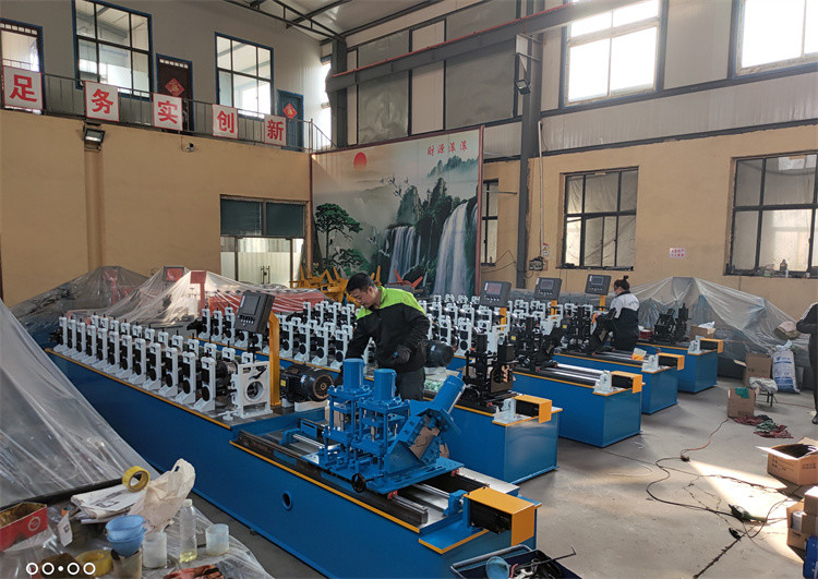 Double Lines Omega C U Profile Light Gauge Steel Keel Roll Forming Machine