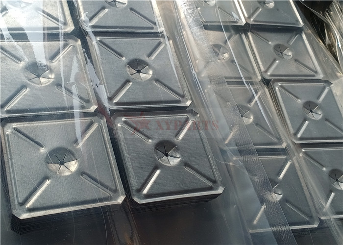 Galvanized Steel Square Self Locking Washers 2.5" Installed Onto Insulation Pins