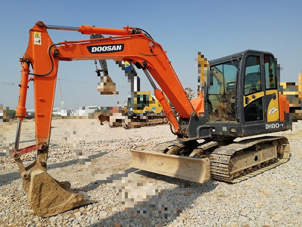 Second hand 8 ton doosan DX80 excavator Used 80 model mini project duty DX80 for sale
