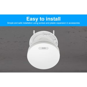 Wifi Smoke Alarm Detector With Built-In Battery And Ambient Light Detection
