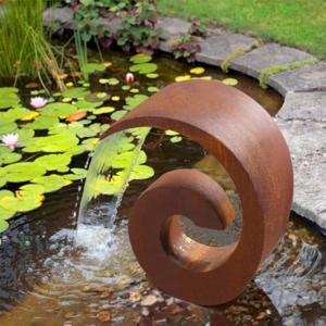 China  Decor Corten Steel Water Feature SGS Artificial Fountain For Garden on sale