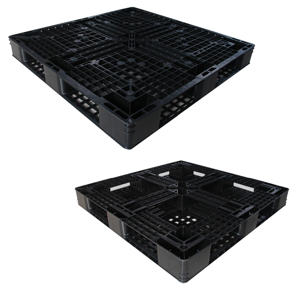 1100*1100 Black Euro Cheap Export Grid Deck for Storage Plastic Pallet